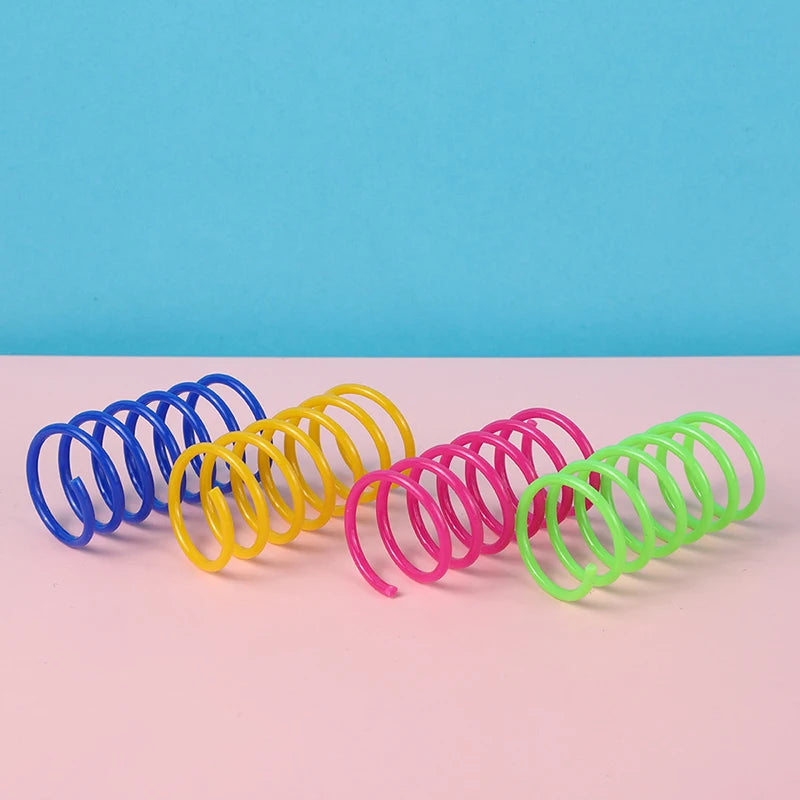 Durable Cat Spring Toys | Colorful Coil Spirals