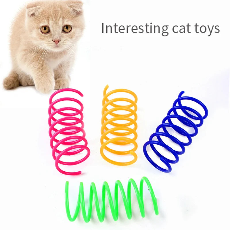 Durable Cat Spring Toys | Colorful Coil Spirals