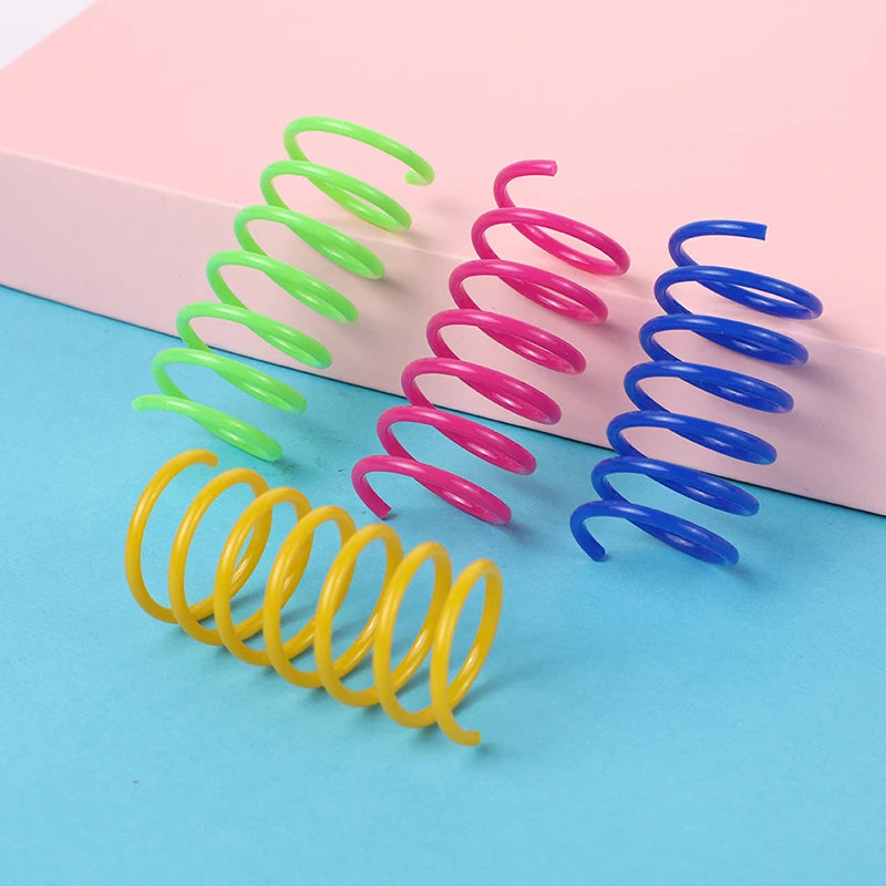 Durable Cat Spring Toys | Colorful Coil Spirals