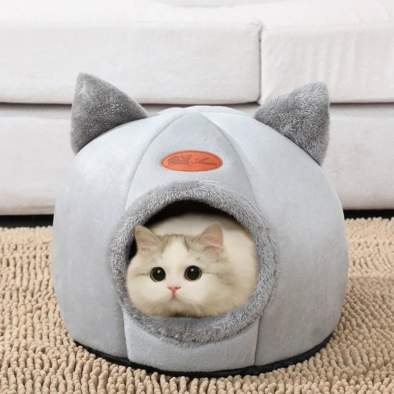 New Deep Sleep Comfort in Winter Cat Bed Iittle Mat Basket Small Dog House Products Pets Tent Cozy Cave Nest Indoor Cama Gato