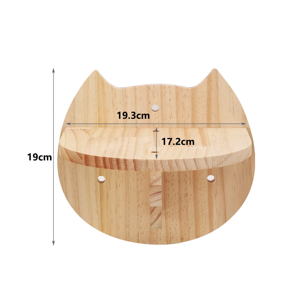 Cat Climbing Shelf Wall Mounted Four Step Stairway with Sisal Scratching Post for Cats Tree Tower Platform Jumping Pet Furniture