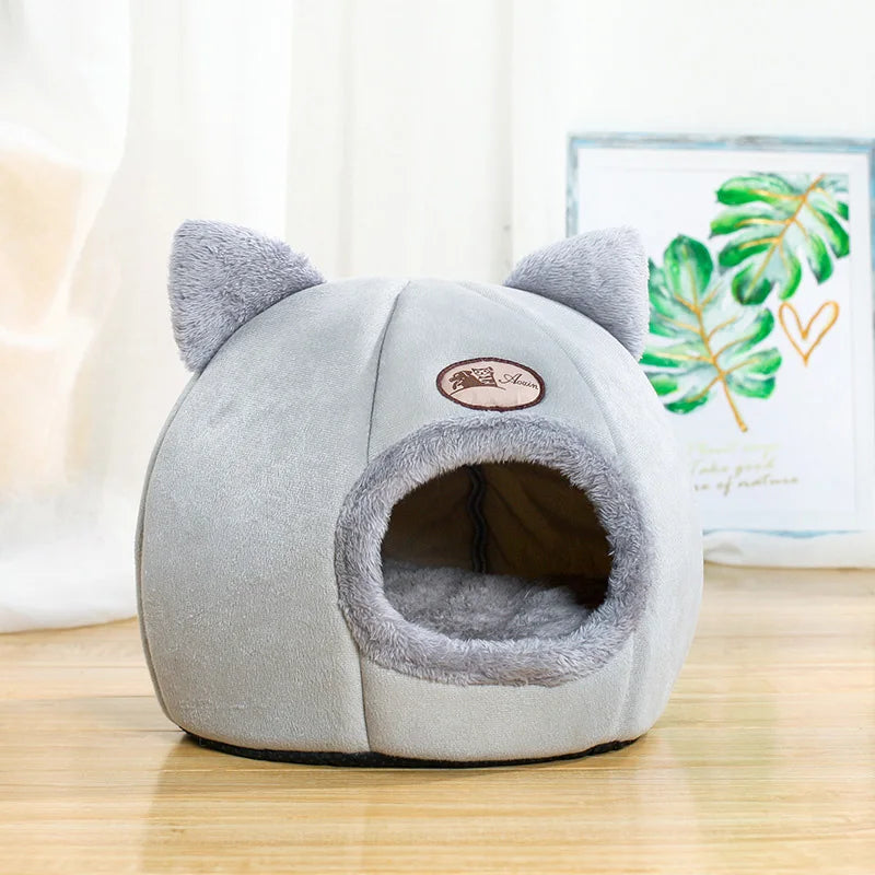 New Deep Sleep Comfort in Winter Cat Bed Iittle Mat Basket Small Dog House Products Pets Tent Cozy Cave Nest Indoor Cama Gato